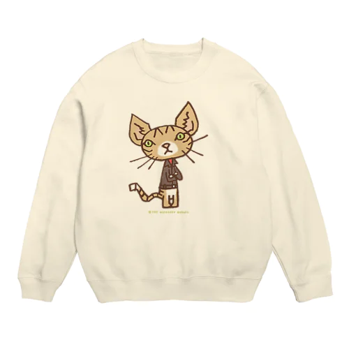  ワタニャベ ネコ Crew Neck Sweatshirt