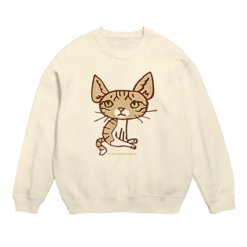  ワタニャベ ネコ Crew Neck Sweatshirt