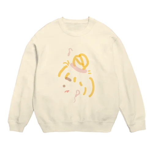 イヤホン女子 Crew Neck Sweatshirt