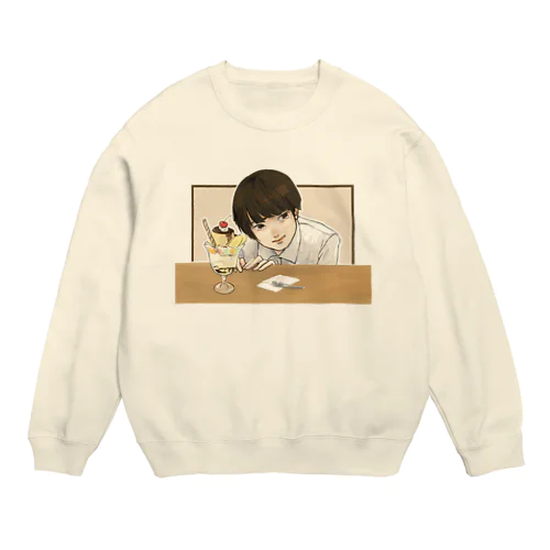 失恋プリンパフェ Crew Neck Sweatshirt