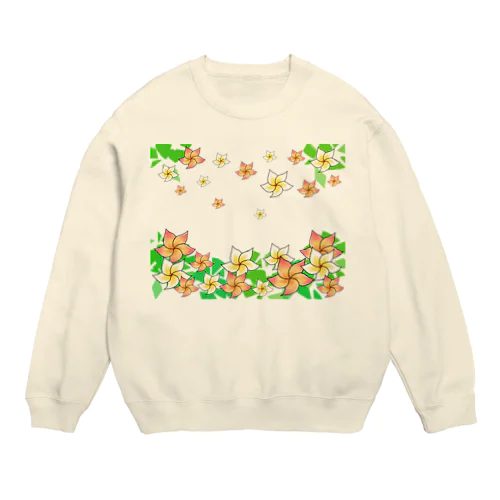 舞うプルメリア① Crew Neck Sweatshirt