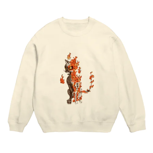 ハロウィンキャット Crew Neck Sweatshirt