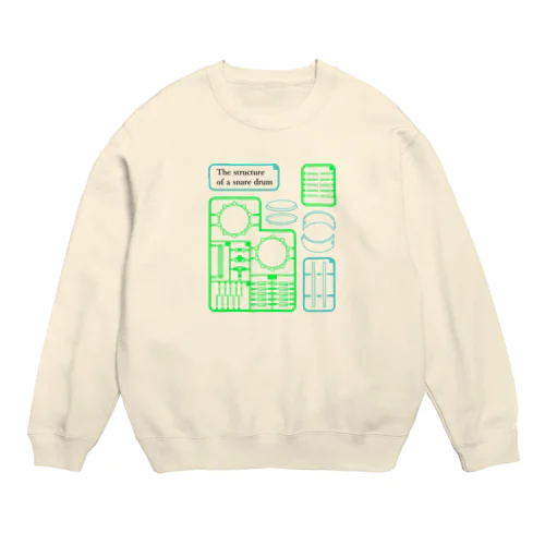 プラモ風スネアドラム Crew Neck Sweatshirt