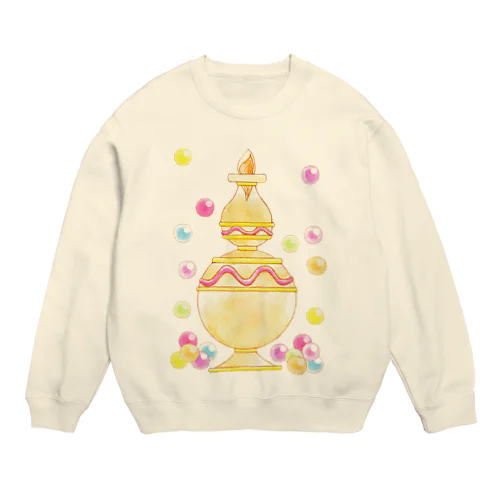 魔法少女の不思議な香水瓶と魔法玉石 オレンジ Crew Neck Sweatshirt