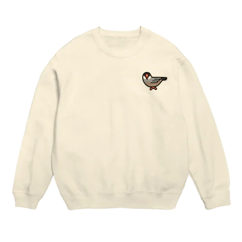 おでかけ文鳥（桜） Crew Neck Sweatshirt