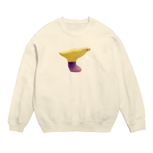 足でか鳥 Crew Neck Sweatshirt