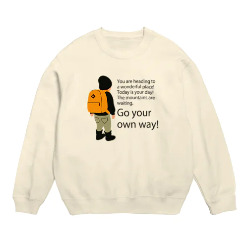 リュック少年 Crew Neck Sweatshirt