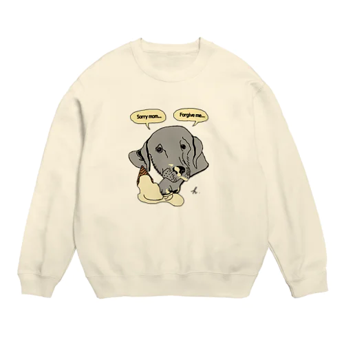 ごめん食べちゃった Crew Neck Sweatshirt