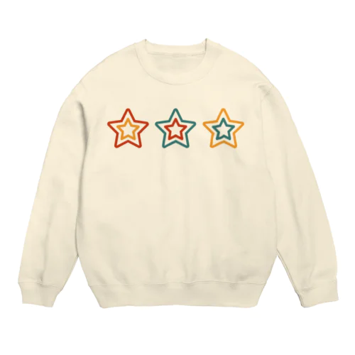 3sTar☆Coon-Tricolor Crew Neck Sweatshirt