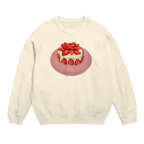 でかいちごケーキ Crew Neck Sweatshirt