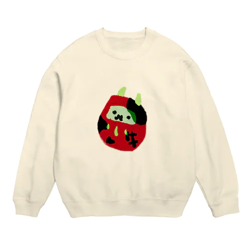 でかでか丑々まっか様 Crew Neck Sweatshirt