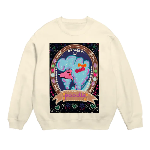 プードルさん Crew Neck Sweatshirt