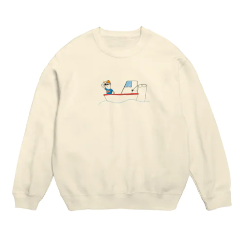 船釣り Crew Neck Sweatshirt