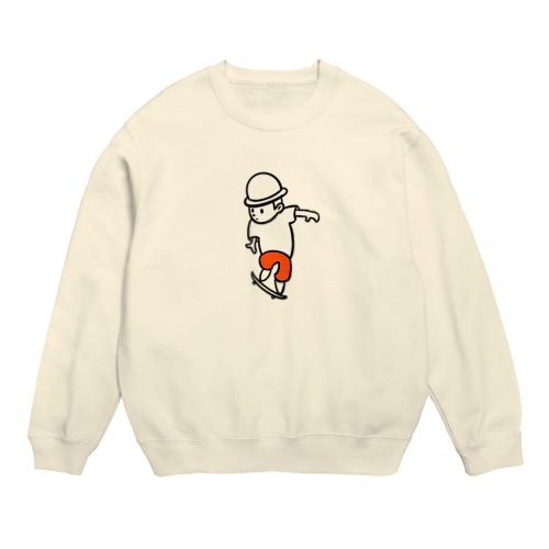 スケボー少年 Crew Neck Sweatshirt