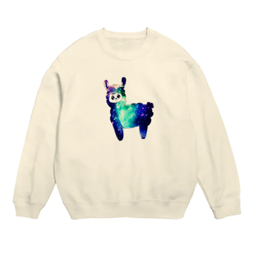 宇宙アルパカ Crew Neck Sweatshirt