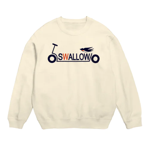 キックボード風スワローロゴ Crew Neck Sweatshirt