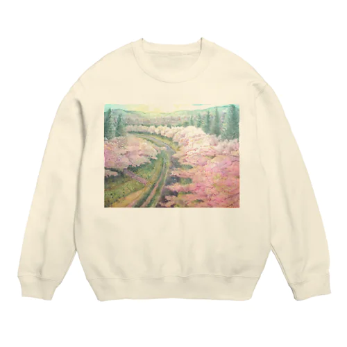 桜の海 Crew Neck Sweatshirt