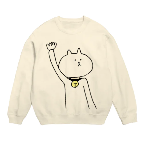 ばいばいねこ Crew Neck Sweatshirt