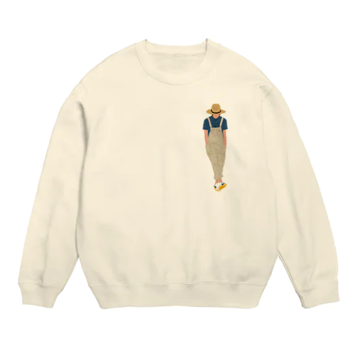 麦わらの青年 Crew Neck Sweatshirt