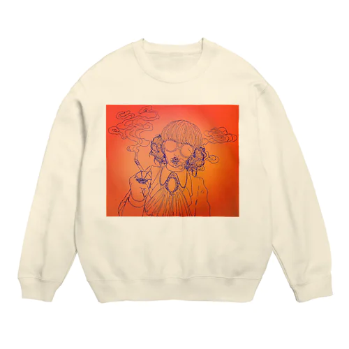 サブカルくさい女 Crew Neck Sweatshirt