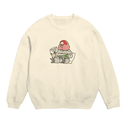 部屋着インコ Crew Neck Sweatshirt