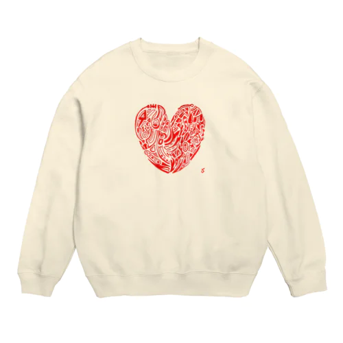 ハート Crew Neck Sweatshirt