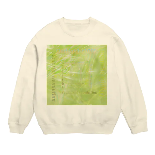 テキスト2021暗号ウグイス色 Crew Neck Sweatshirt