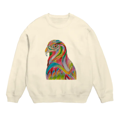 カラフルな鳥 Crew Neck Sweatshirt