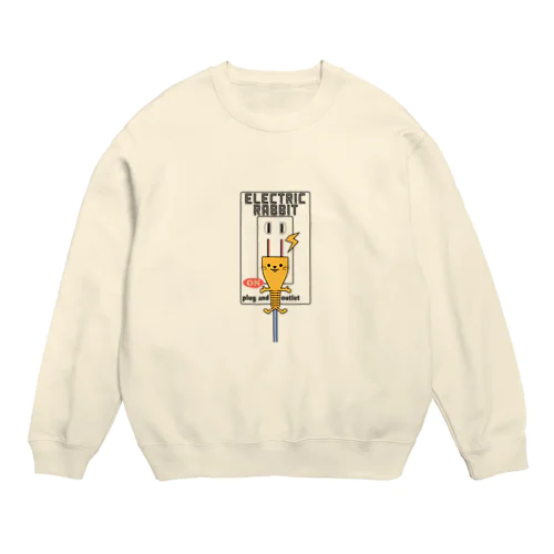 電気ウサギ Crew Neck Sweatshirt