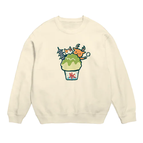 かき氷-若草山の夏- Crew Neck Sweatshirt