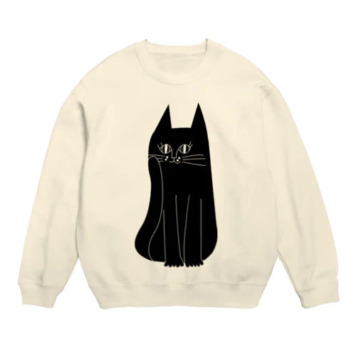 黒猫サーシャ Crew Neck Sweatshirt