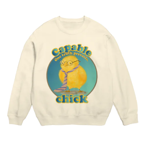 有能なヒヨコ Crew Neck Sweatshirt