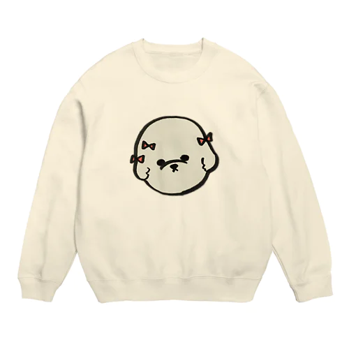 なんとも言えない表情の犬さん。 Crew Neck Sweatshirt