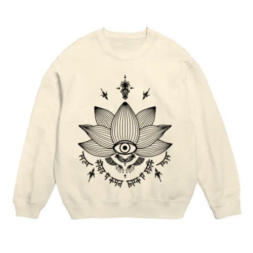 蓮　モノクロ Crew Neck Sweatshirt