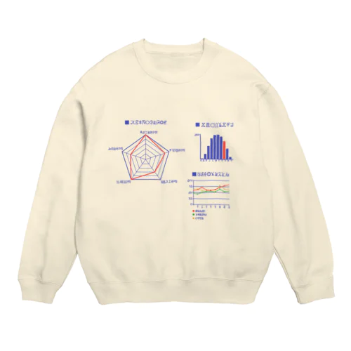 結局何も分からないグラフ Crew Neck Sweatshirt