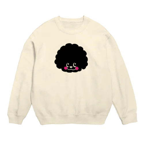 黒プーぷぅちゃん Crew Neck Sweatshirt