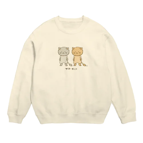 サマーカットにゃんこ Crew Neck Sweatshirt