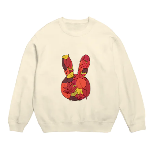 落ち葉うさぎ Crew Neck Sweatshirt