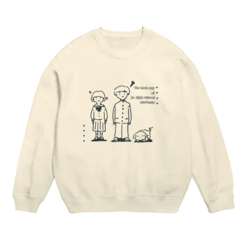 中学生初日（淡色） Crew Neck Sweatshirt