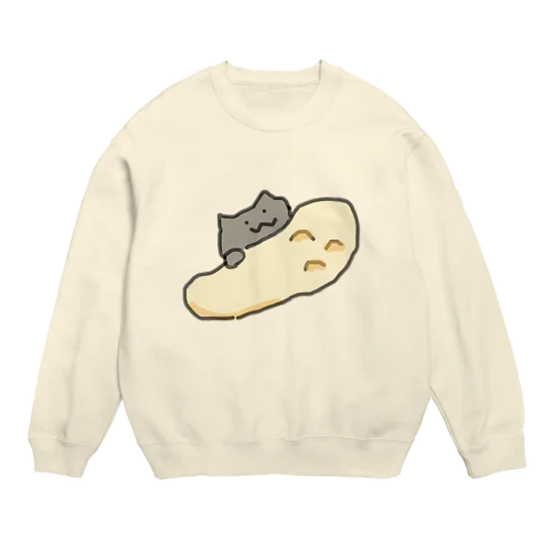 何も考えていないねっことナン Crew Neck Sweatshirt