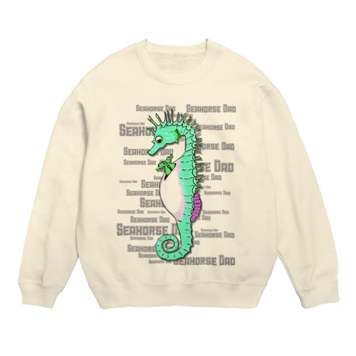 Seahorse Dad グリーン Crew Neck Sweatshirt
