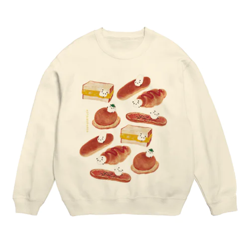 小粒パンダパンいっぱい Crew Neck Sweatshirt