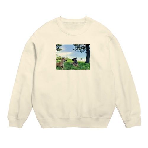 原っぱのりくちゃんたち Crew Neck Sweatshirt