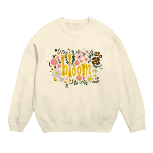 🌸 満開の花束（イエロー） Crew Neck Sweatshirt