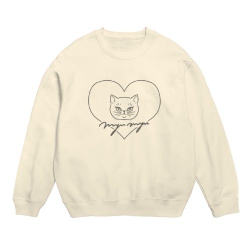 Myumyu tha cat Crew Neck Sweatshirt