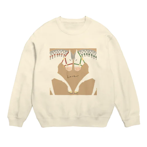 ハートの白馬 Crew Neck Sweatshirt