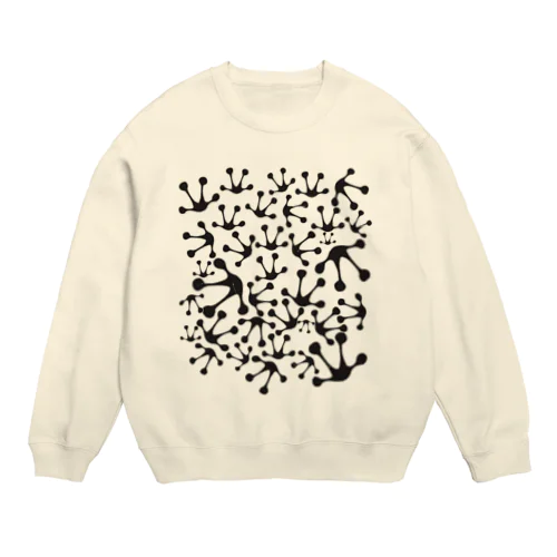 Frog foot stamp Crew Neck Sweatshirt