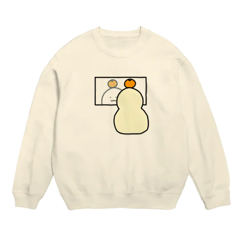 鏡もち Crew Neck Sweatshirt