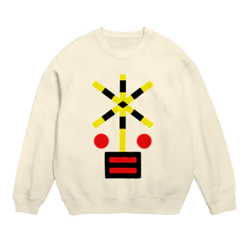 踏切マン Crew Neck Sweatshirt