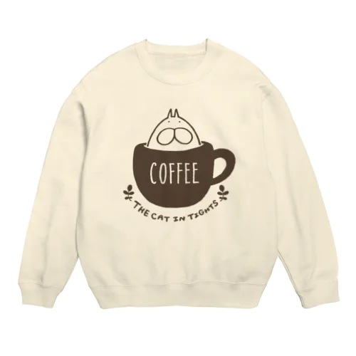 ねこタイツ コーヒー Crew Neck Sweatshirt